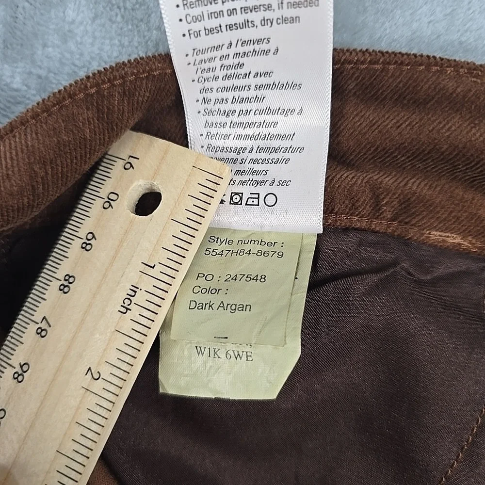 Paige Straight Leg Corduroy Ankle Pants‎ 31 Brown